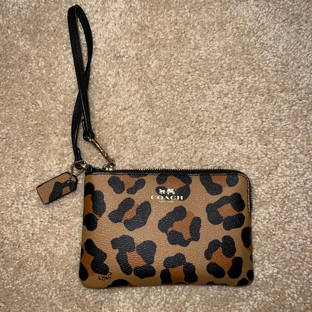 cheetah wristlet